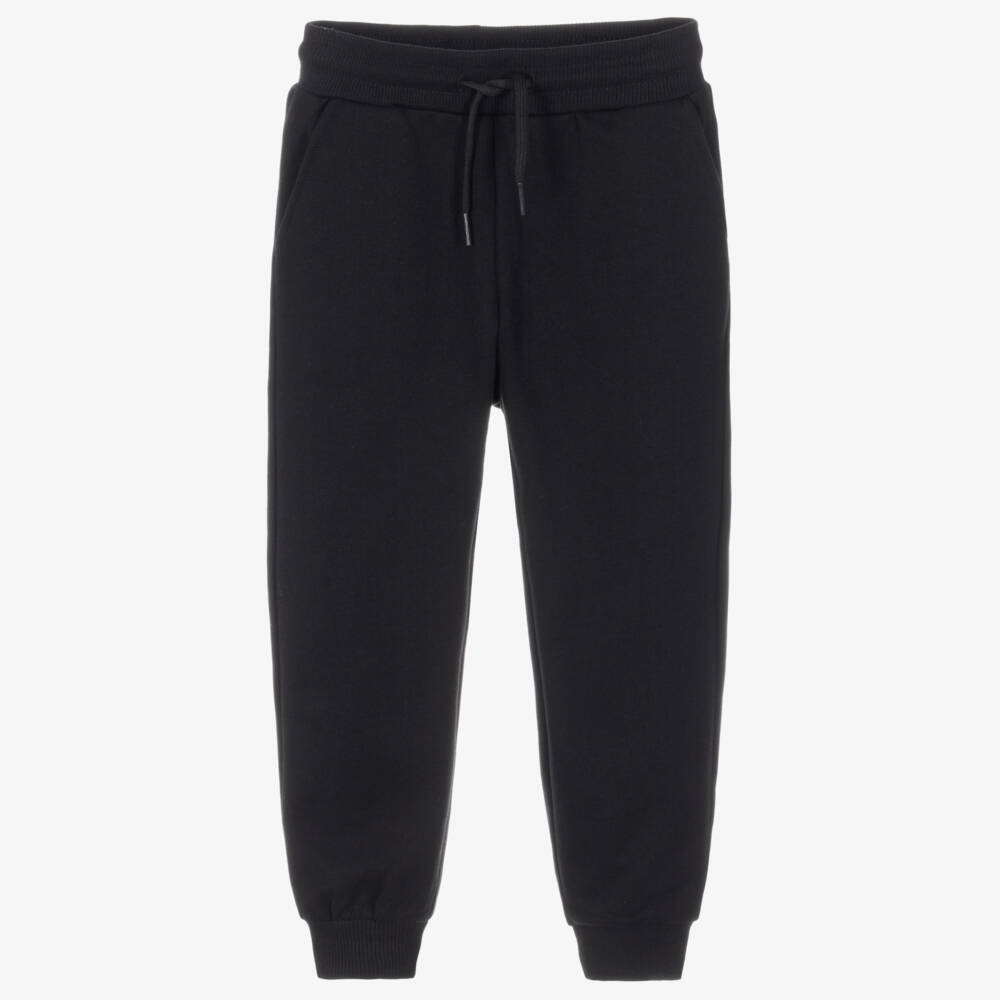 Mayoral-Boys Black Cuffed Joggers  | Childrensalon