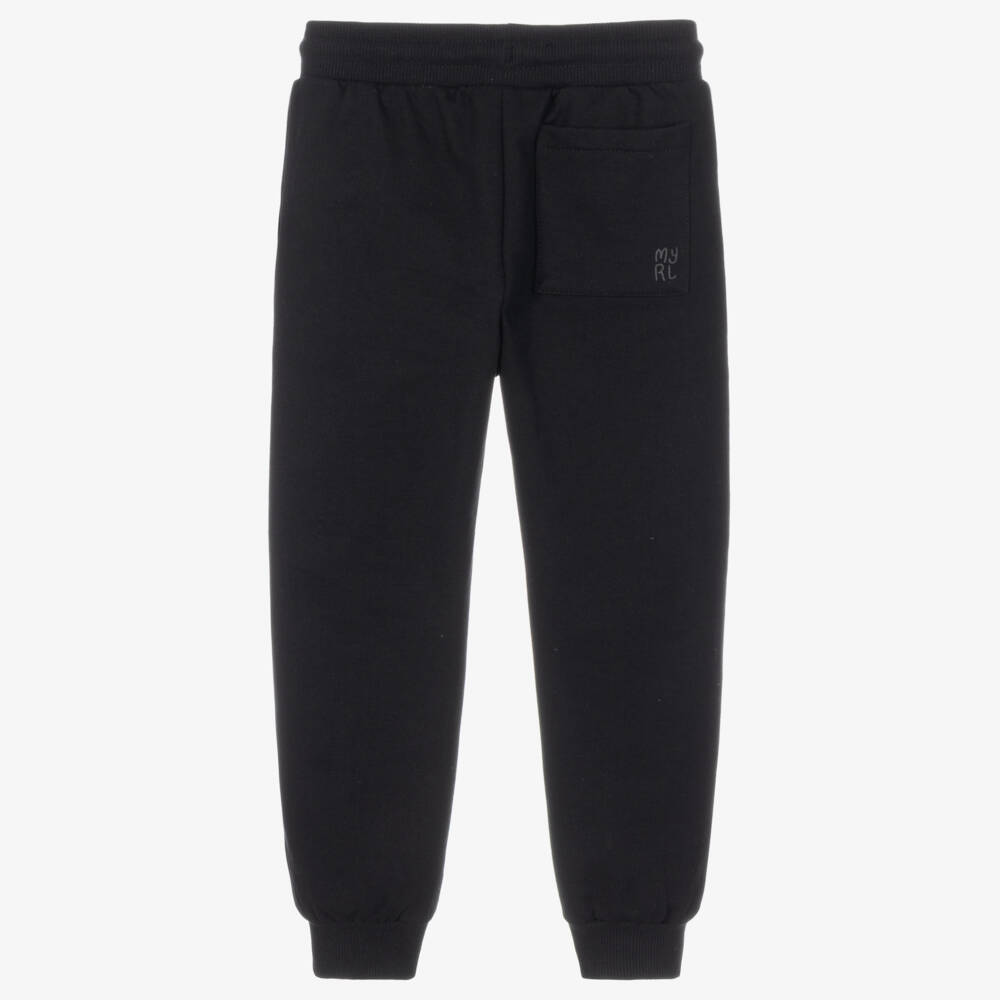 Mayoral-Boys Black Cuffed Joggers | Childrensalon