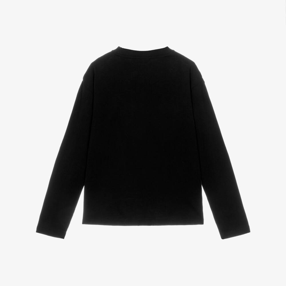 Mayoral Нукутаваке-Топ черный из хлопкового трикотажа с карманом для мальчиков | Childrensalon