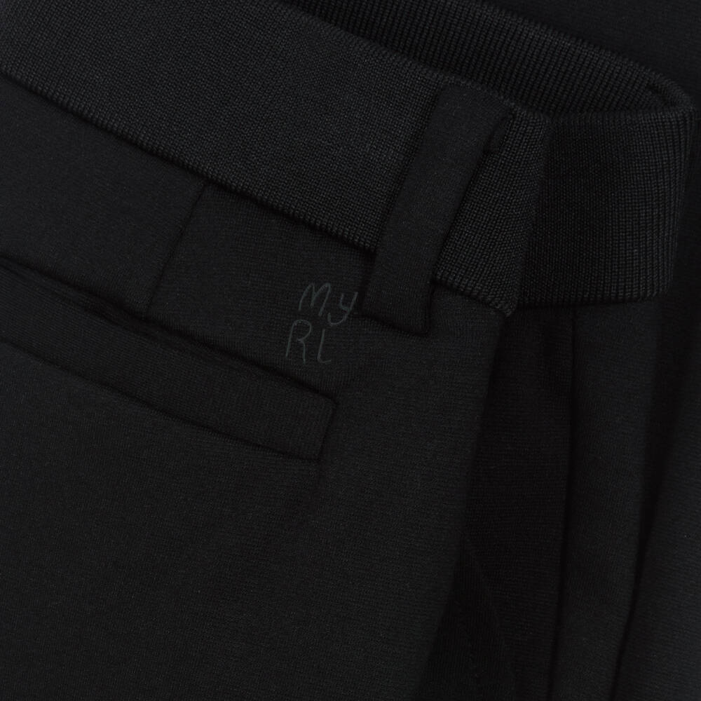 Mayoral-Boys Black Smart Jogger-Style Trousers | Childrensalon