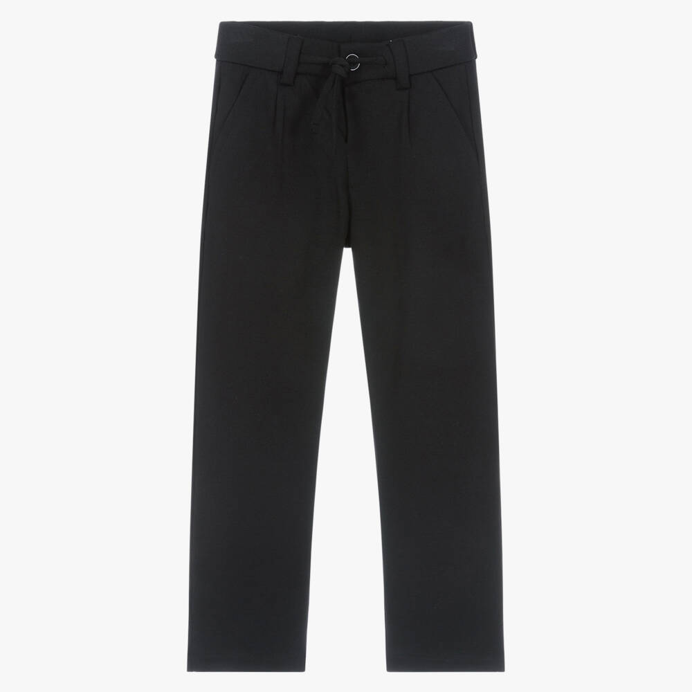 Mayoral-Boys Black Smart Jogger-Style Trousers | Childrensalon