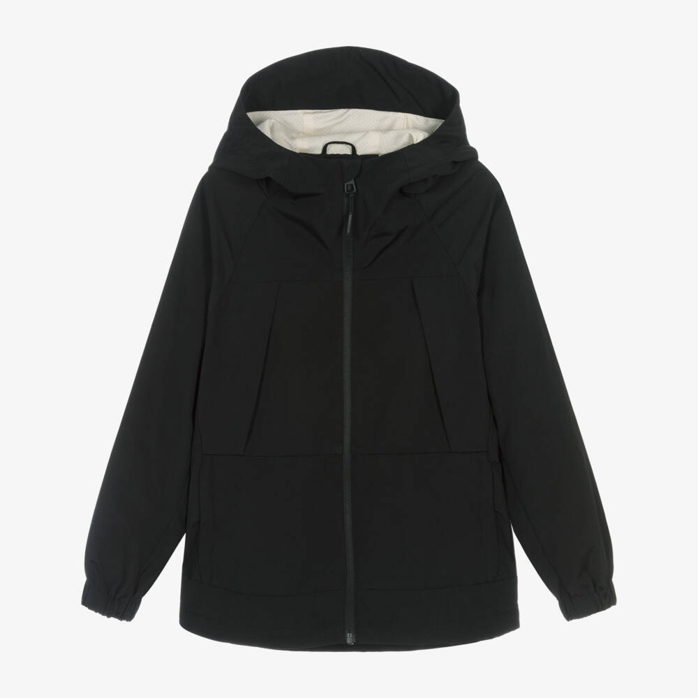Mayoral Nukutavake-Boys Black Water Repellent Jacket with Drawstring Hem | Childrensalon