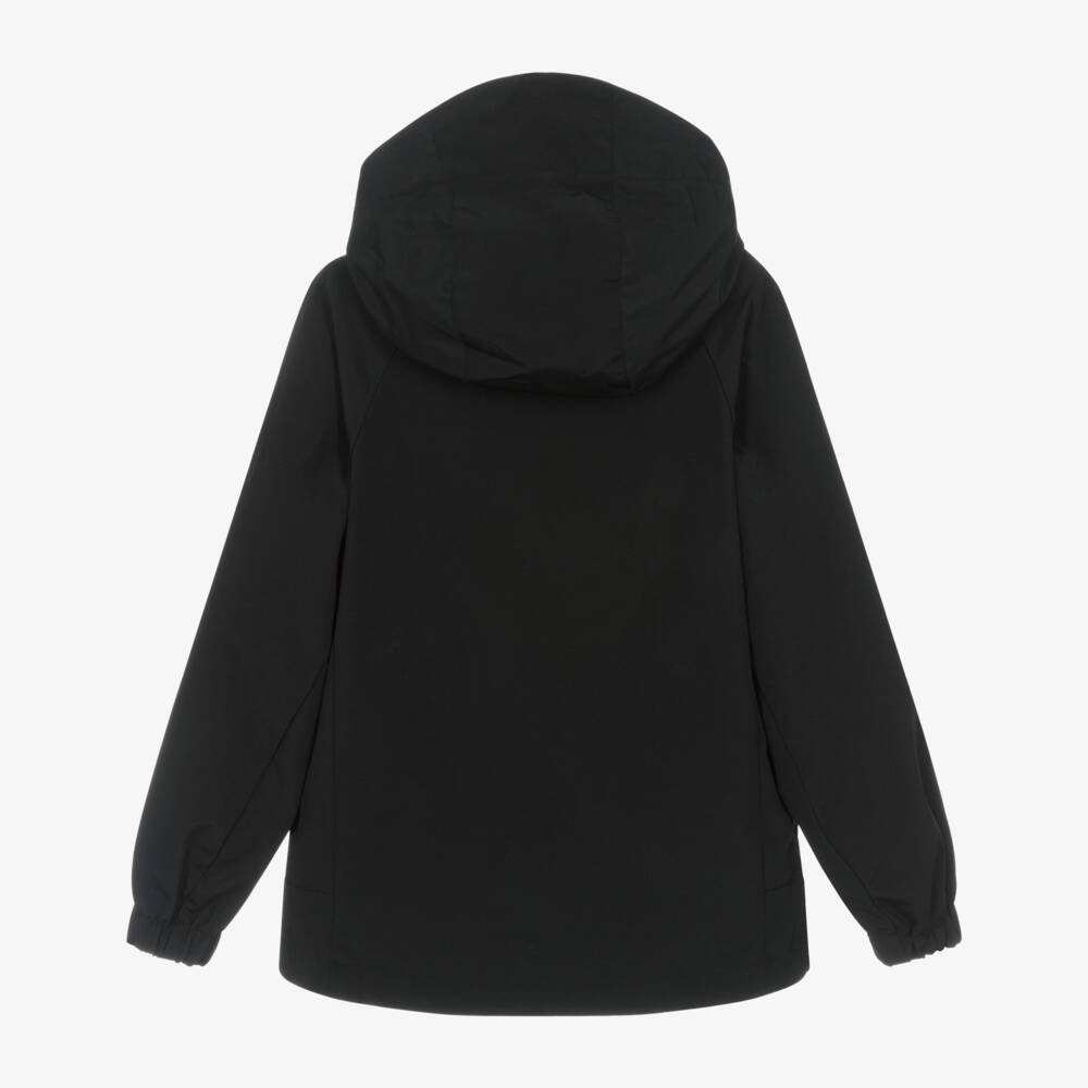 Mayoral Nukutavake-Boys Black Water Repellent Jacket with Drawstring Hem | Childrensalon