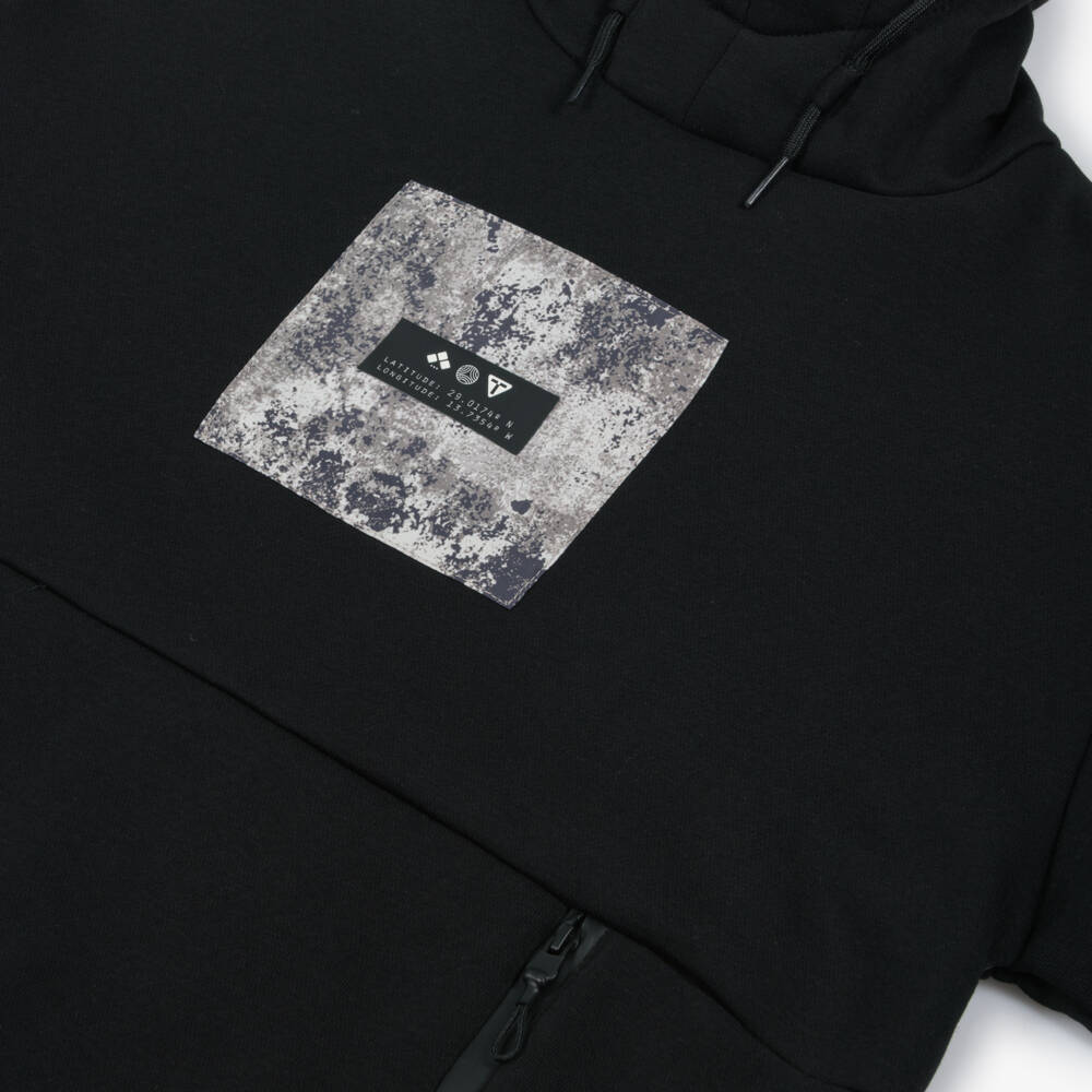 Mayoral Nukutavake-Boys Black Zipped Pocket Jersey Hoodie | Childrensalon