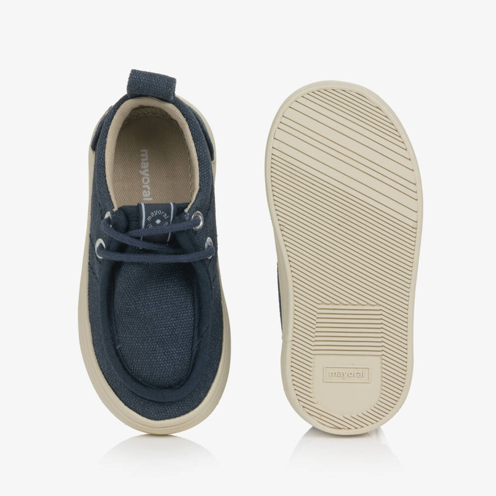 Mayoral-Boys Blue Canvas Loafers | Childrensalon
