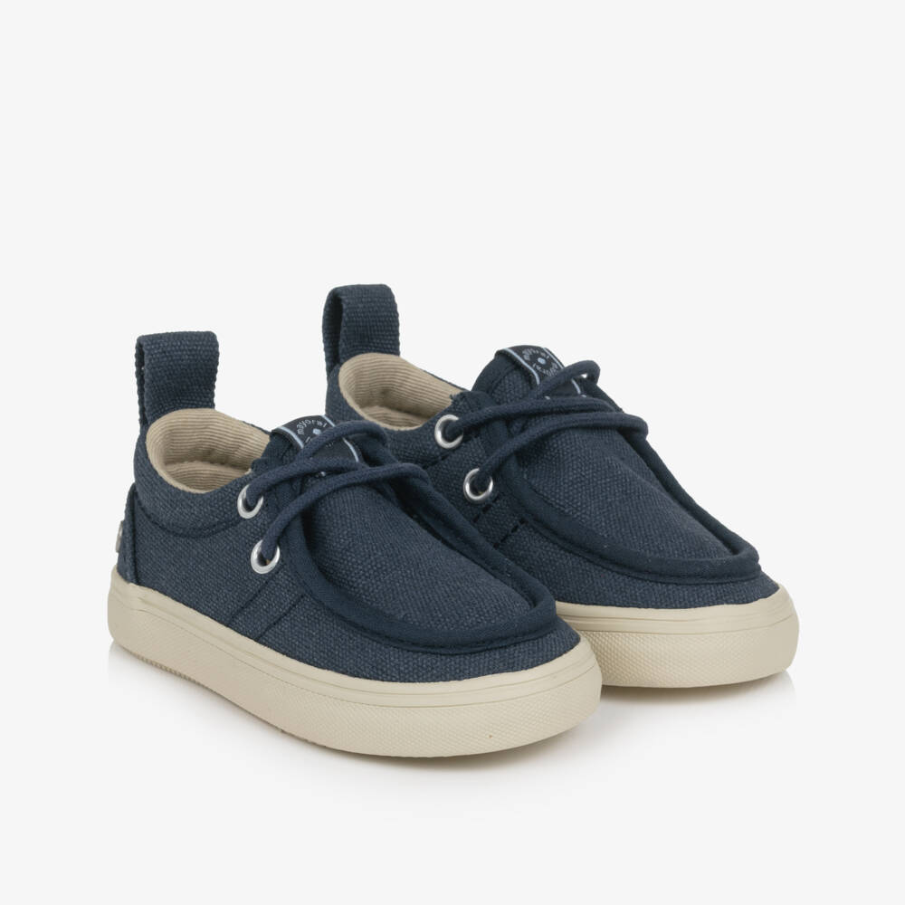 Mayoral-Boys Blue Canvas Loafers | Childrensalon