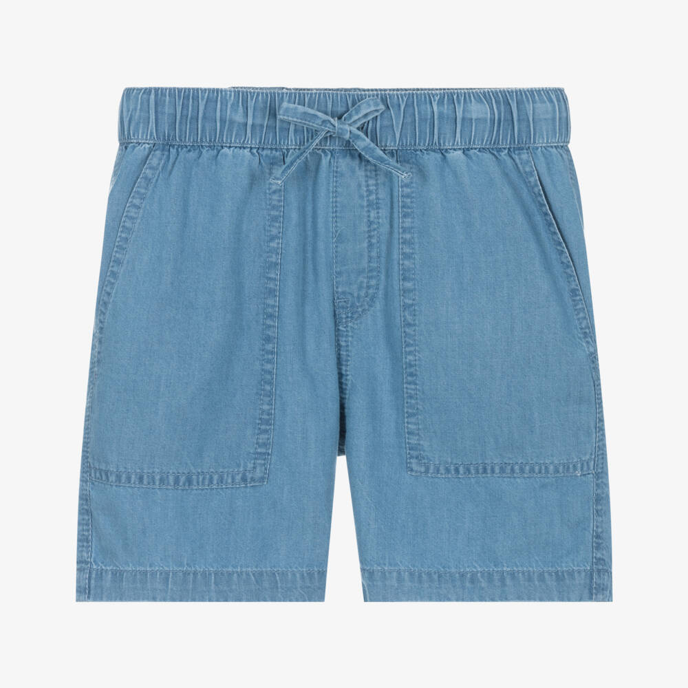 Mayoral-شورت شامبراي برباط لون أزرق للأولاد | Childrensalon