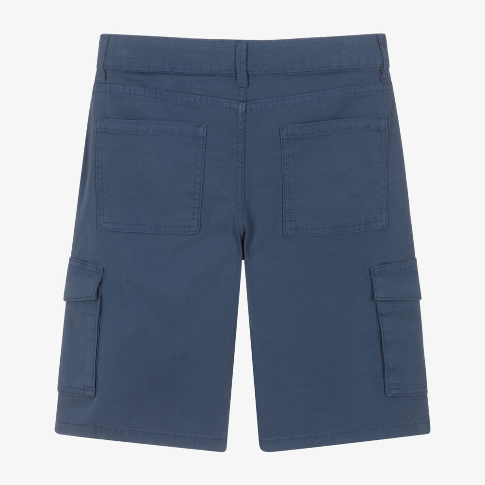 Mayoral Нукутаваке-Шорты карго синие из хлопка для мальчиков | Childrensalon