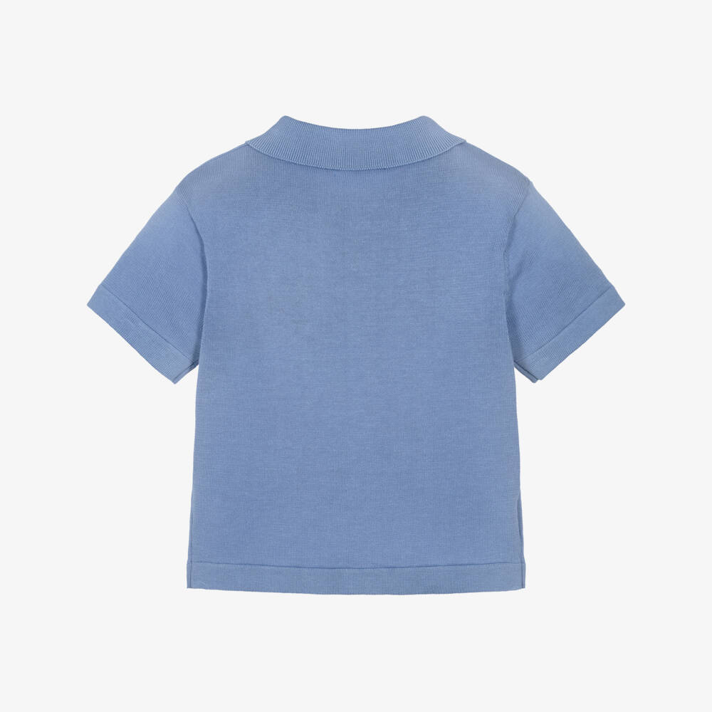 Mayoral-Рубашка поло из синего хлопка для мальчиков | Childrensalon