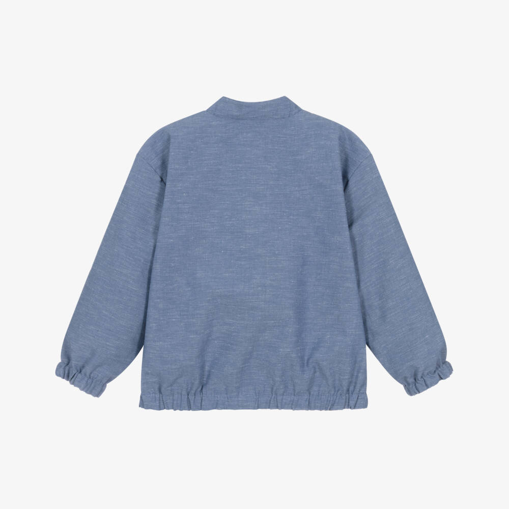 Mayoral-Boys Blue Cotton Reversible Jacket | Childrensalon