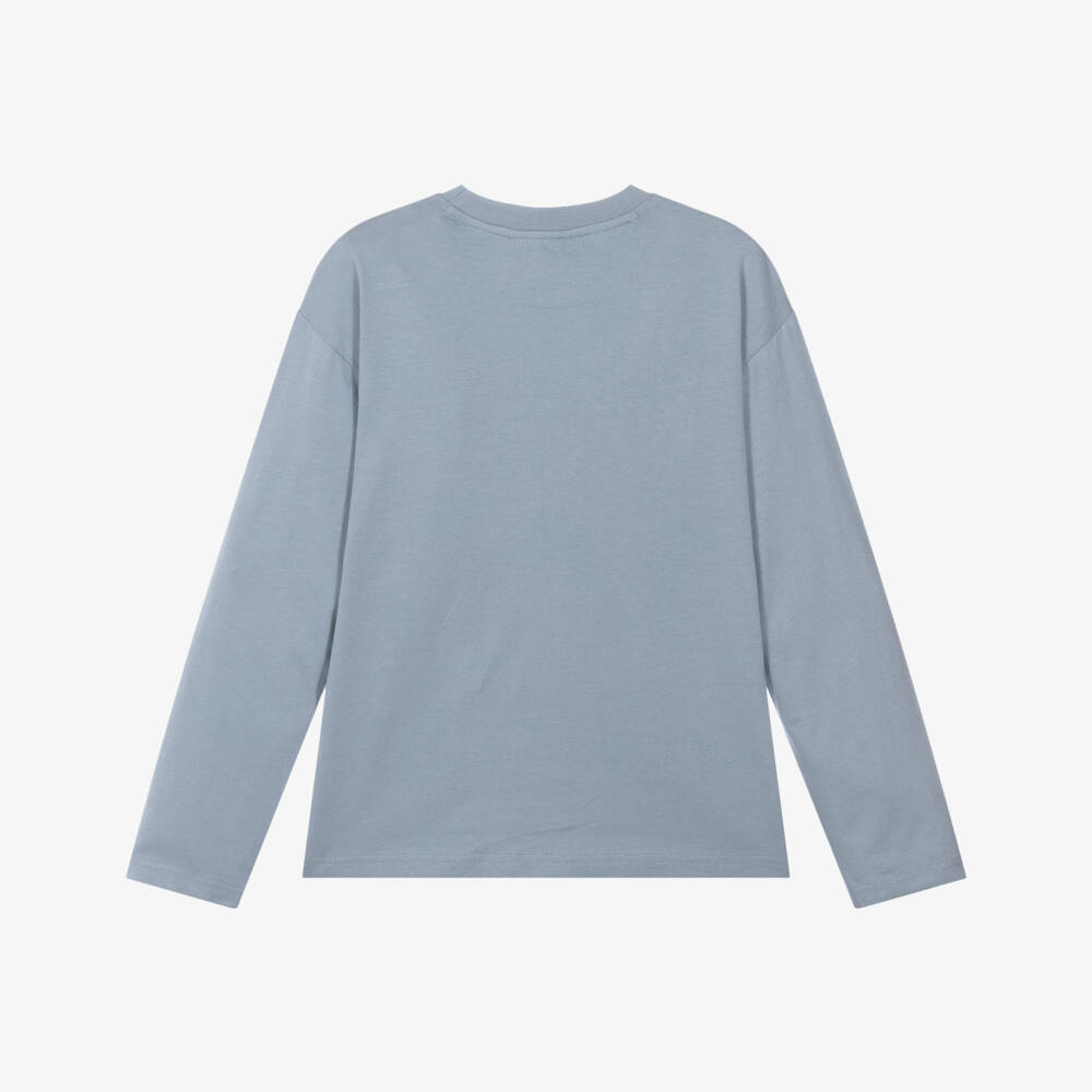 Mayoral Нукутаваке-Boys Blue Cotton Top with Basketball Graphic | Childrensalon