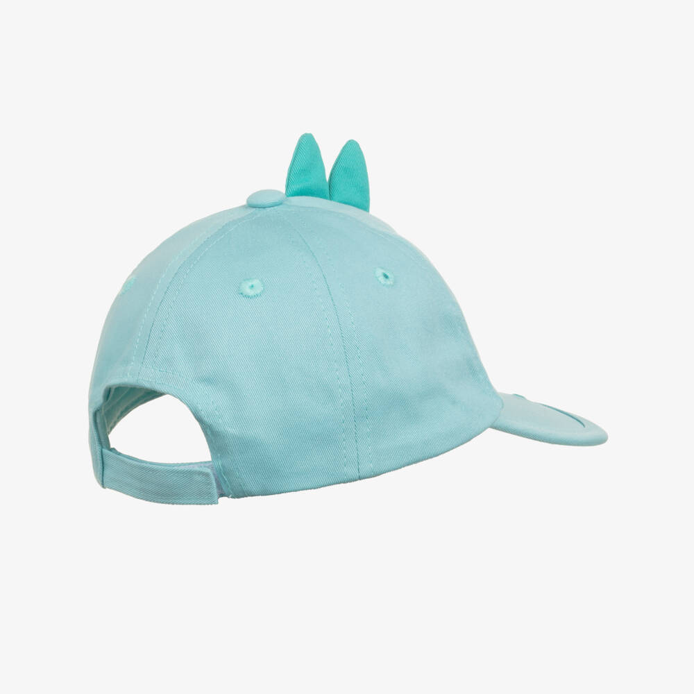 Mayoral-Boys Blue Cotton Twill Cap with Dinosaur Motif | Childrensalon