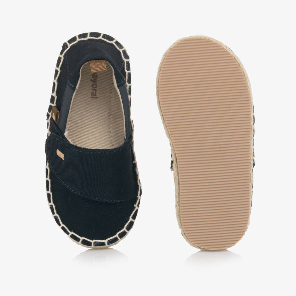 Mayoral-Boys Blue Cotton Twill Espadrilles | Childrensalon