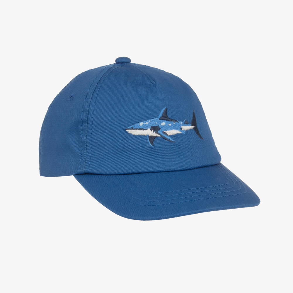 Mayoral-Boys Blue Cotton Twill Shark Cap | Childrensalon