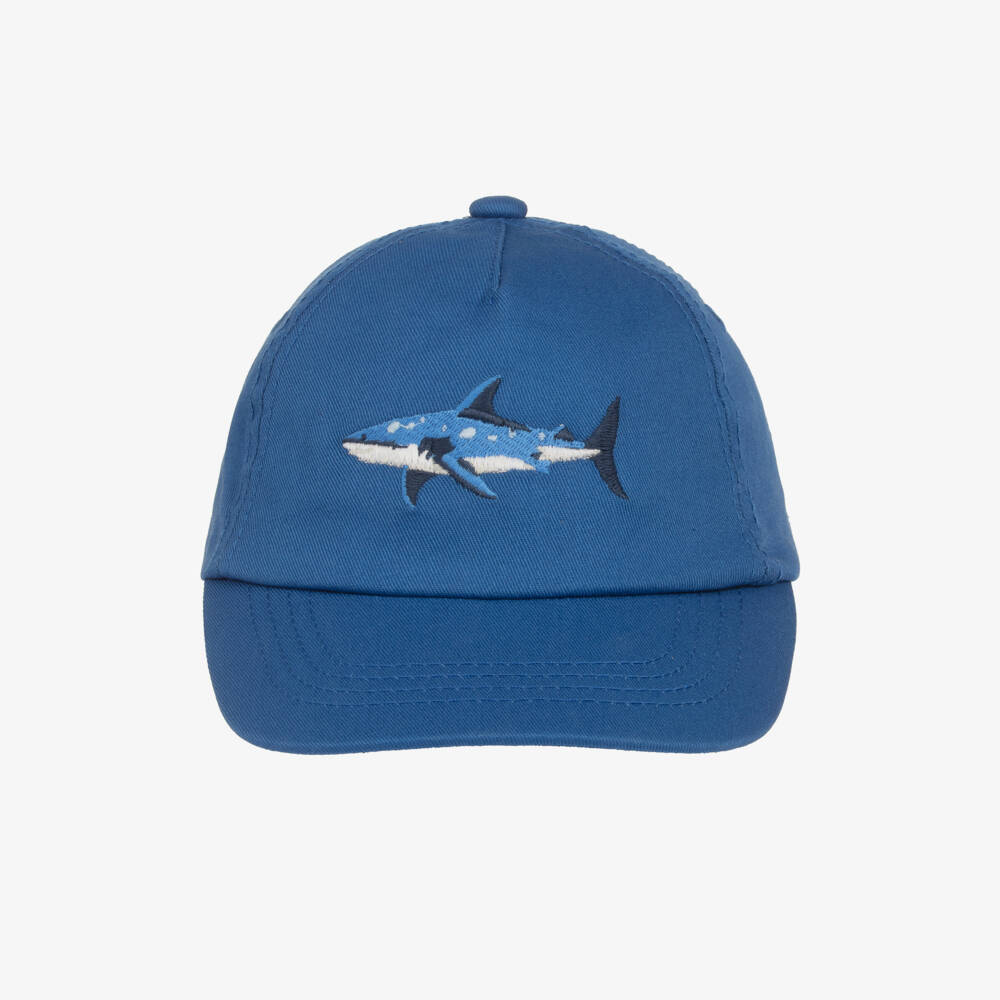 Mayoral-Boys Blue Cotton Twill Shark Cap | Childrensalon