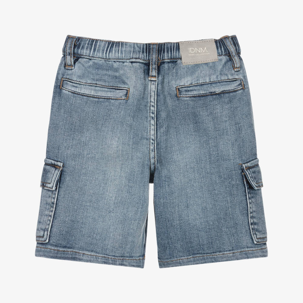 Mayoral-Boys Blue Denim Cargo Shorts | Childrensalon