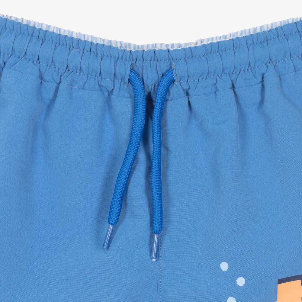 Mayoral-Boys Blue Fish Print Swim Set (UPF40+) | Childrensalon