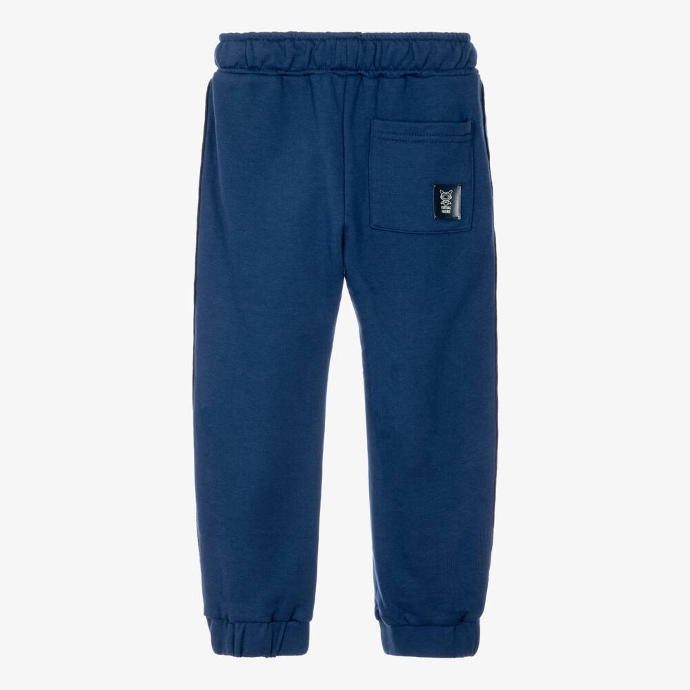 Mayoral-Boys Blue Joggers with Camouflage Detail | Childrensalon