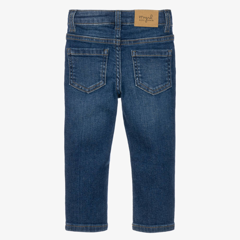 Mayoral-Boys Blue Slim Fit Denim Jeans | Childrensalon