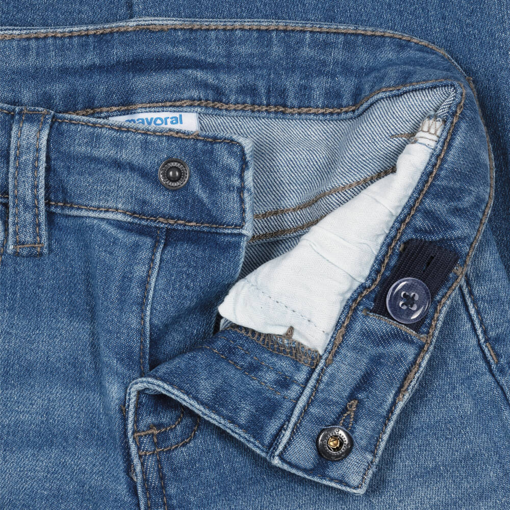 Mayoral-Boys Blue Slim Fit Denim Jeans | Childrensalon