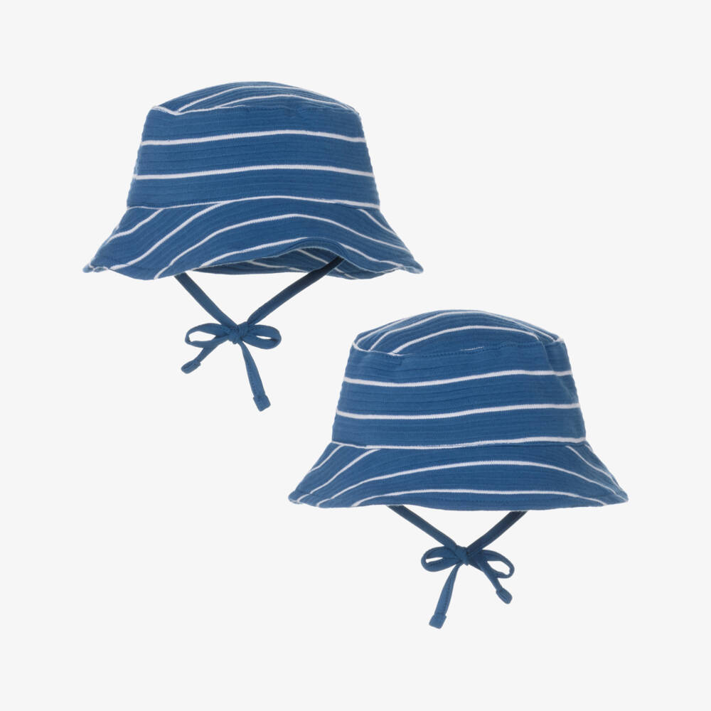 Mayoral-Boys Blue Striped Cotton Sailboat Shorts Set | Childrensalon