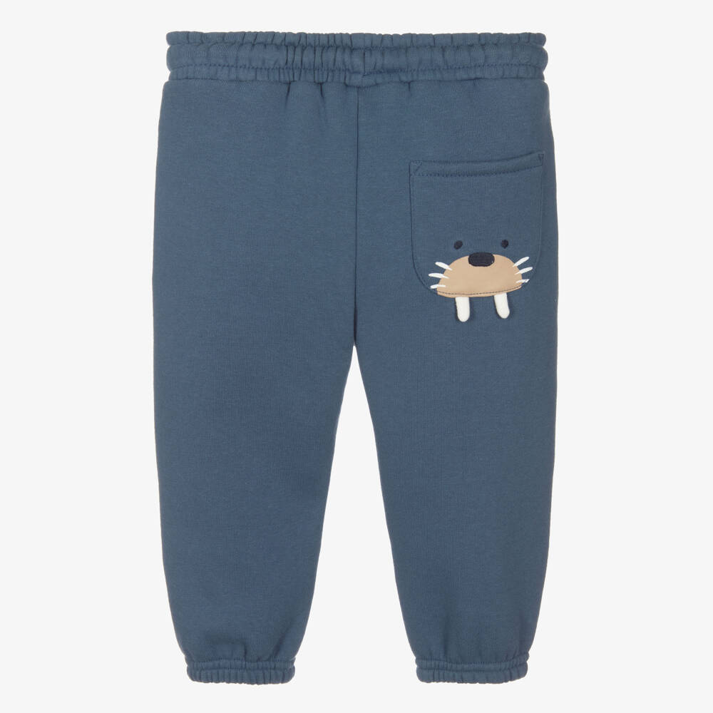 Mayoral-Boys Blue Walrus Jersey Joggers | Childrensalon