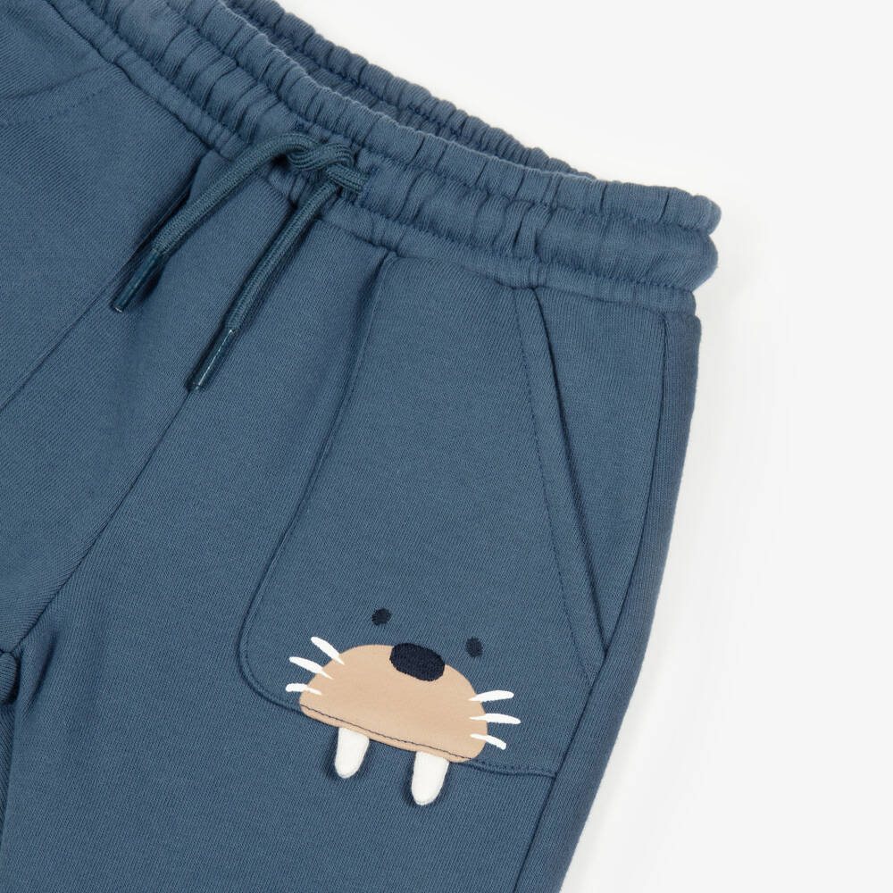 Mayoral-Boys Blue Walrus Jersey Joggers | Childrensalon