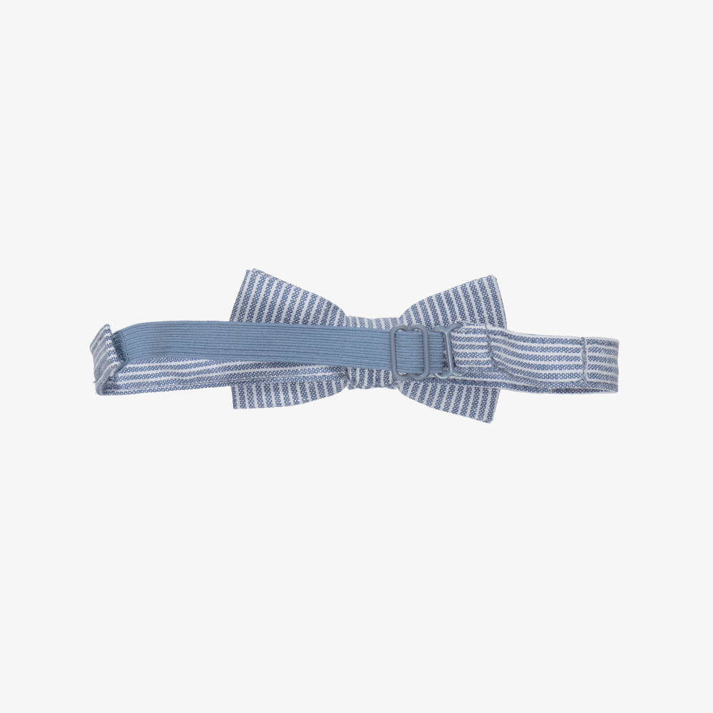 Mayoral-Boys Blue & White Stripe Bow Tie | Childrensalon