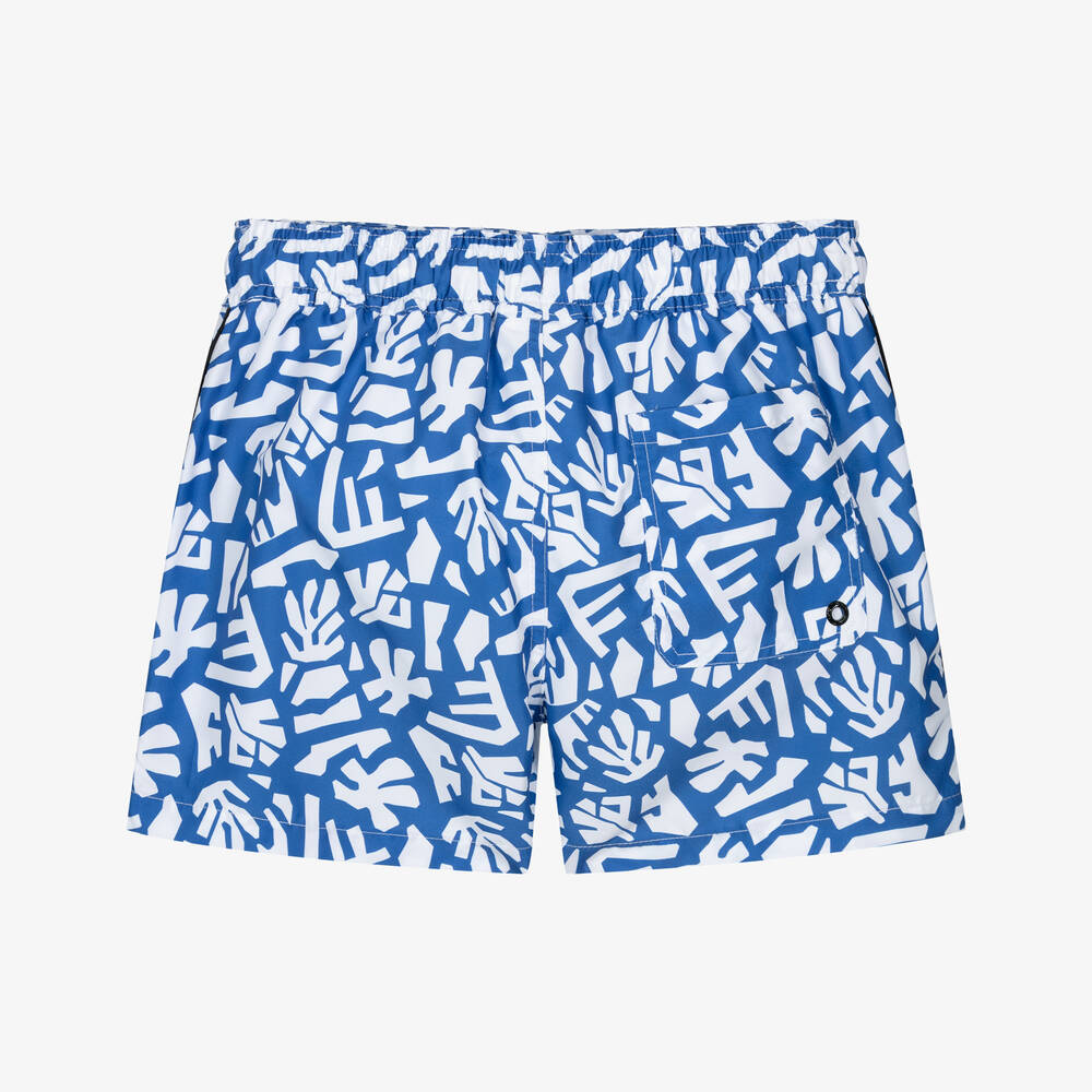 Mayoral Nukutavake-شورت سباحة لون أزرق وأبيض للأولاد | Childrensalon