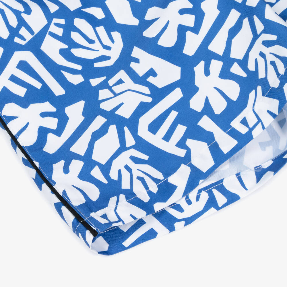 Mayoral Nukutavake-شورت سباحة لون أزرق وأبيض للأولاد | Childrensalon