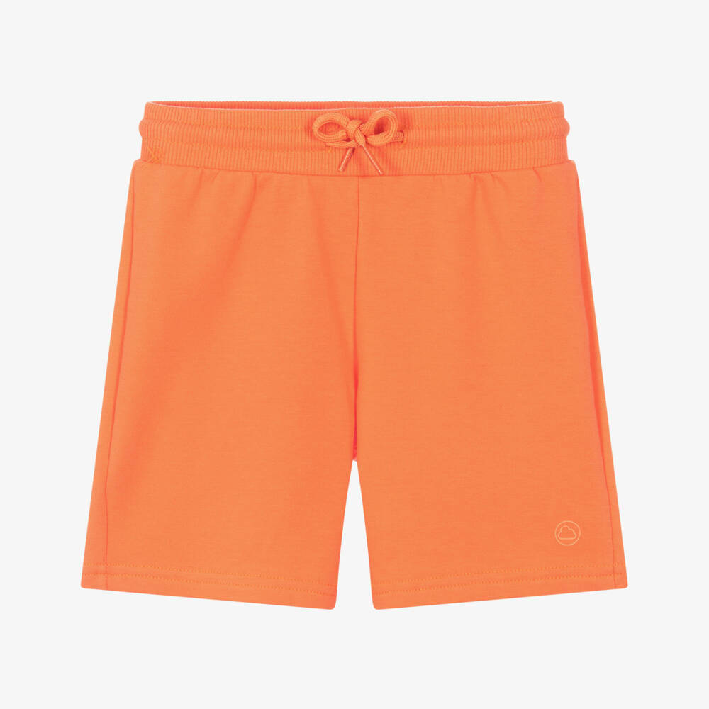 Mayoral-Boys Bright Orange Jersey Drawstring Shorts | Childrensalon