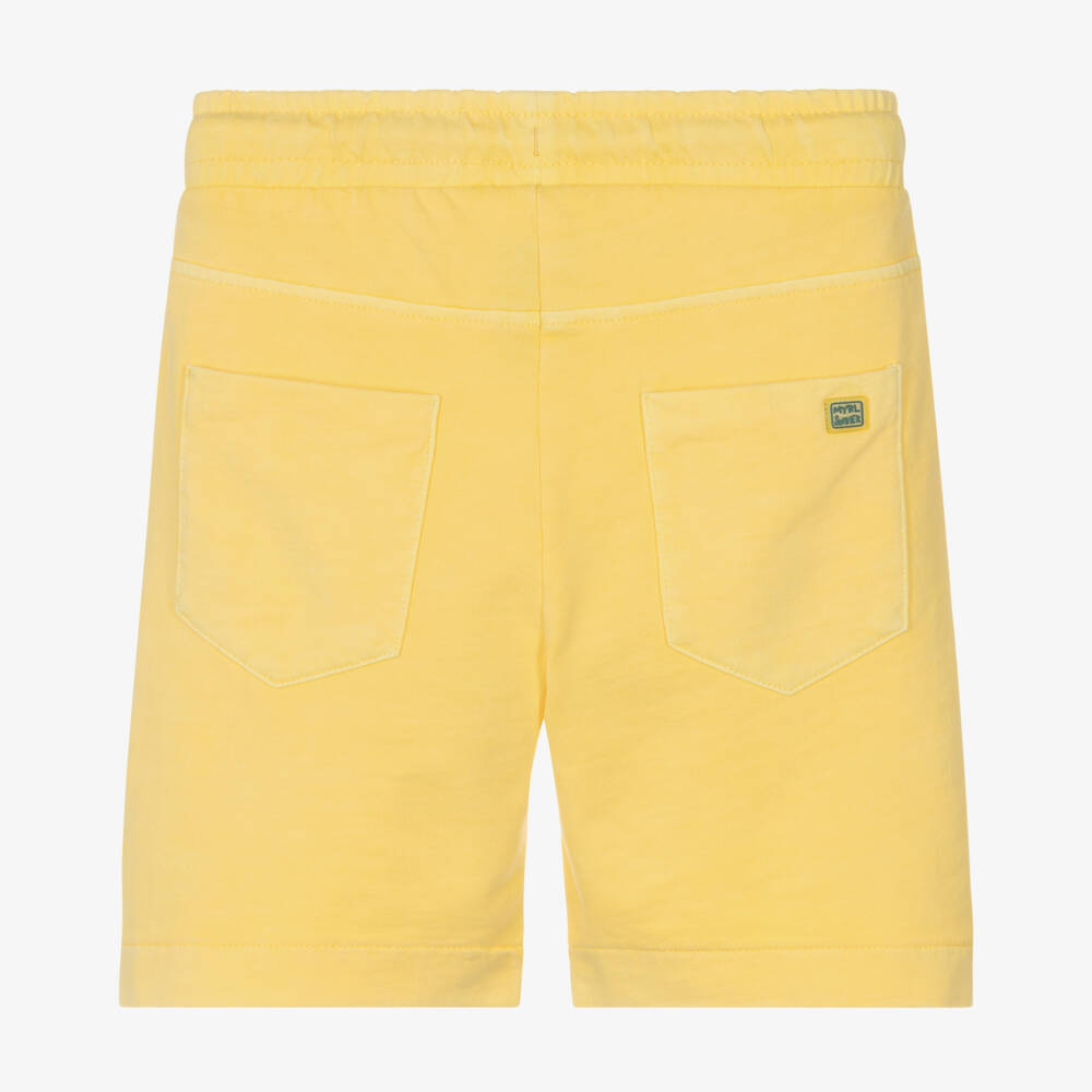 Mayoral-شورت قطن جيرسي لون أصفر فاتح للأولاد | Childrensalon