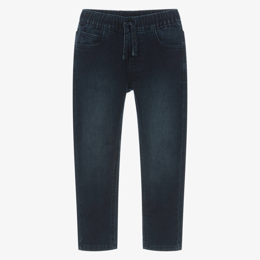 Mayoral-Boys Dark Blue Denim Jogger-Style Jeans | Childrensalon