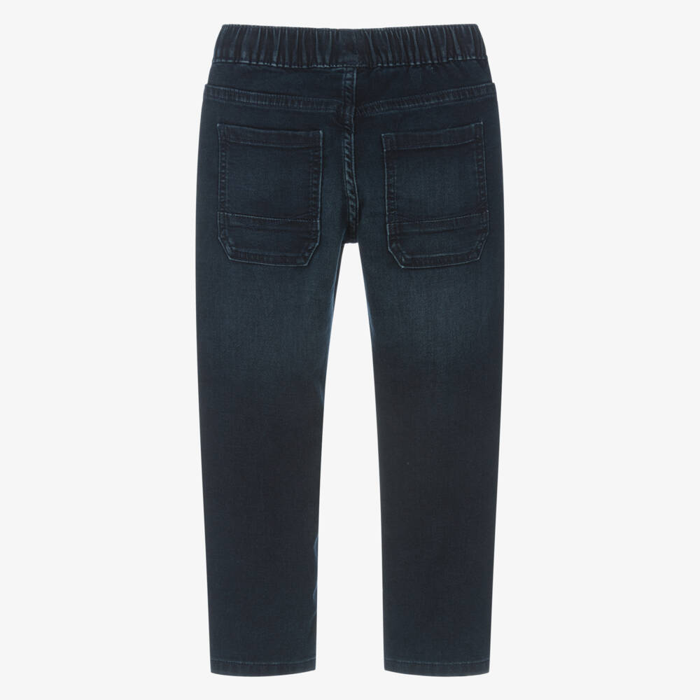 Mayoral-Boys Dark Blue Denim Jogger-Style Jeans | Childrensalon