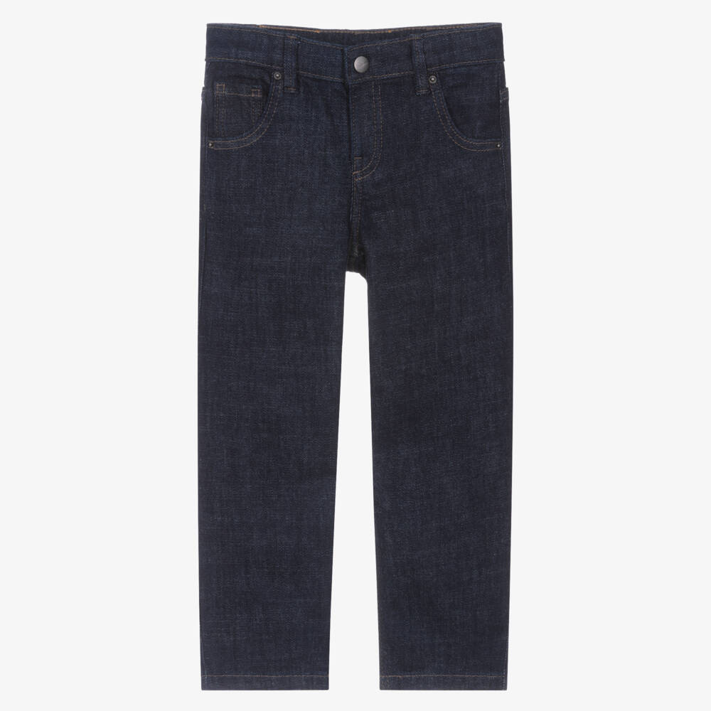Mayoral-Boys Dark Blue Denim Wide Leg Jeans | Childrensalon