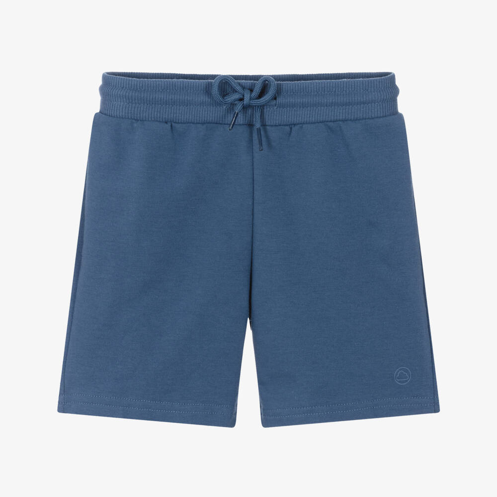 Mayoral-Boys Dark Blue Jersey Drawstring Shorts | Childrensalon