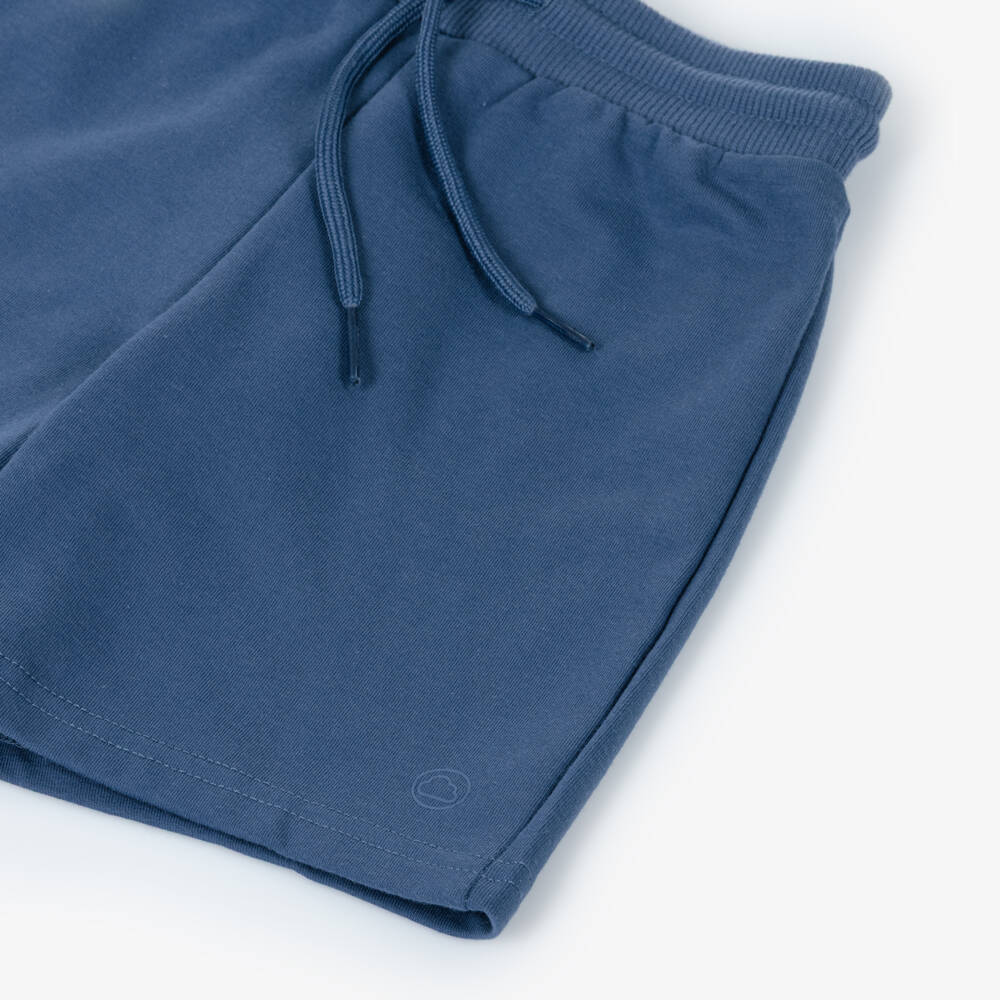 Mayoral-Boys Dark Blue Jersey Drawstring Shorts | Childrensalon