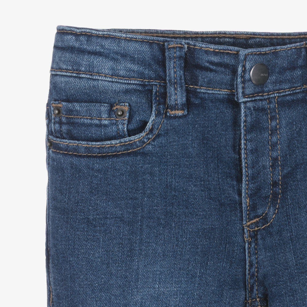 Mayoral-Boys Dark Blue Wash Regular Fit Denim Jeans | Childrensalon