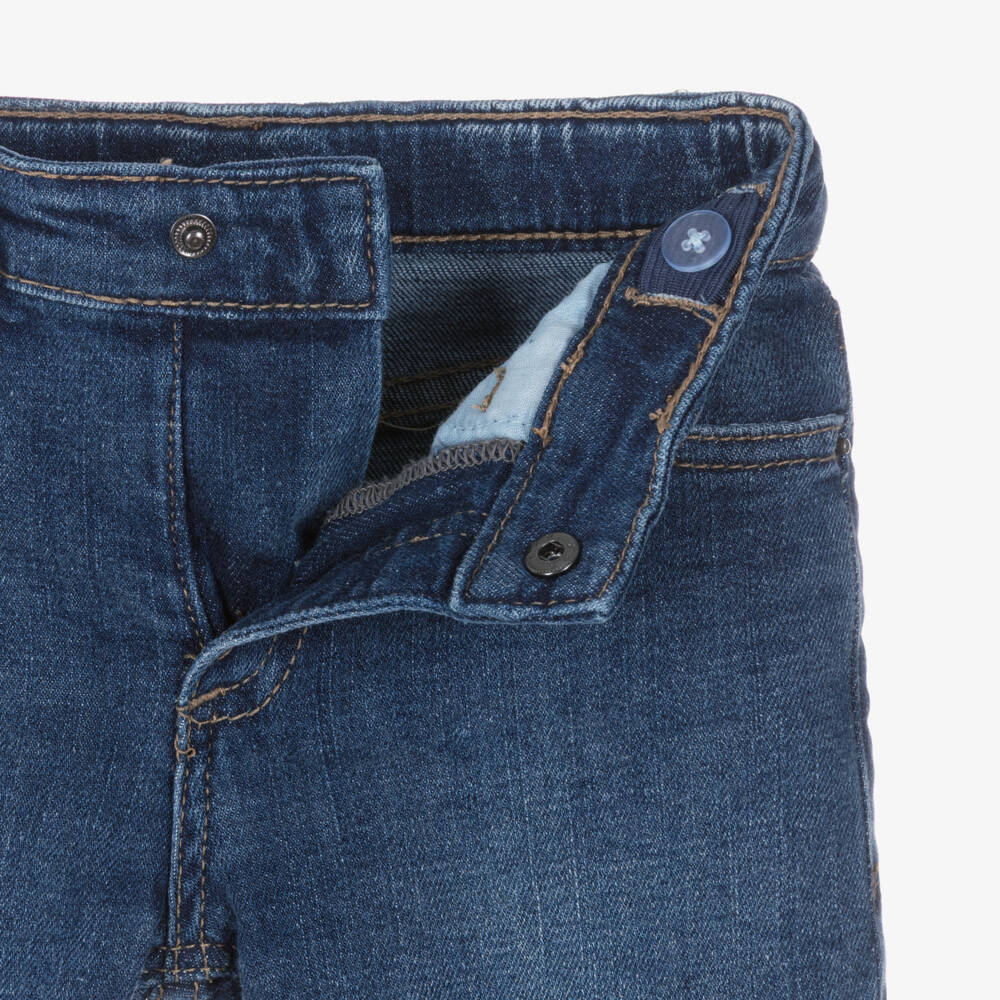 Mayoral-Boys Dark Blue Wash Regular Fit Denim Jeans | Childrensalon