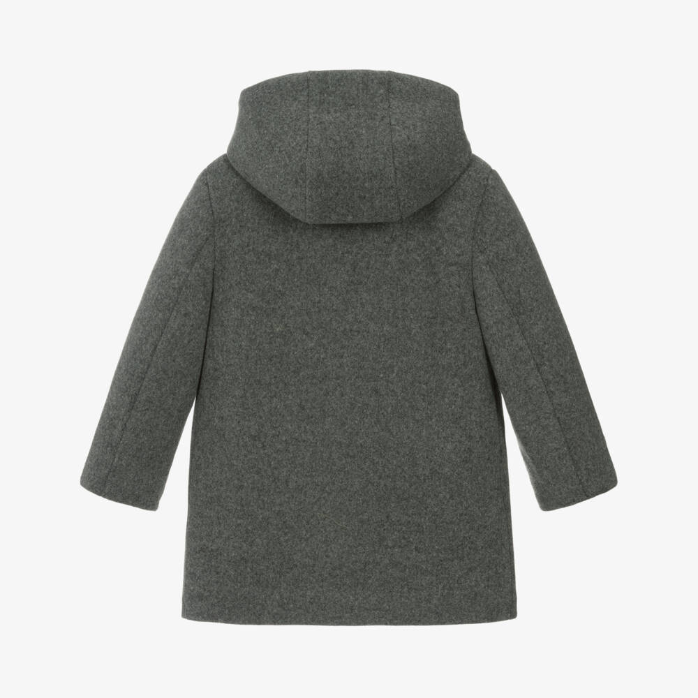 Mayoral-Boys Dark Grey Marl Duffle Coat | Childrensalon