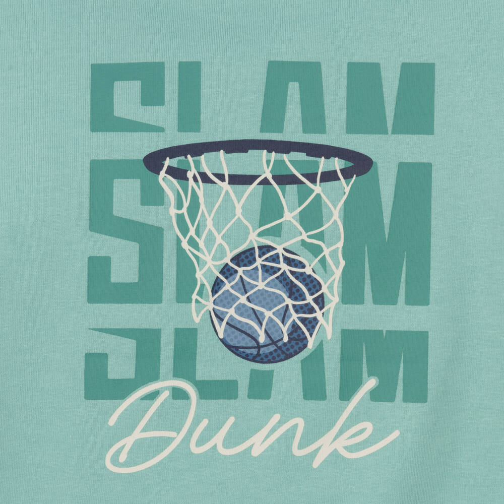 Mayoral-Boys Green Basketball Print Long-Sleeved Top | Childrensalon