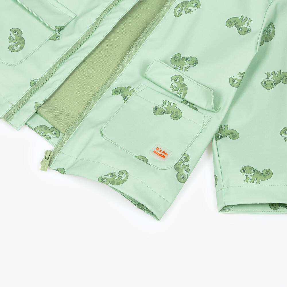 Mayoral-Boys Green Chameleon Raincoat | Childrensalon