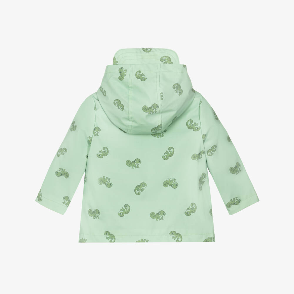 Mayoral-Boys Green Cotton Chameleon Raincoat | Childrensalon