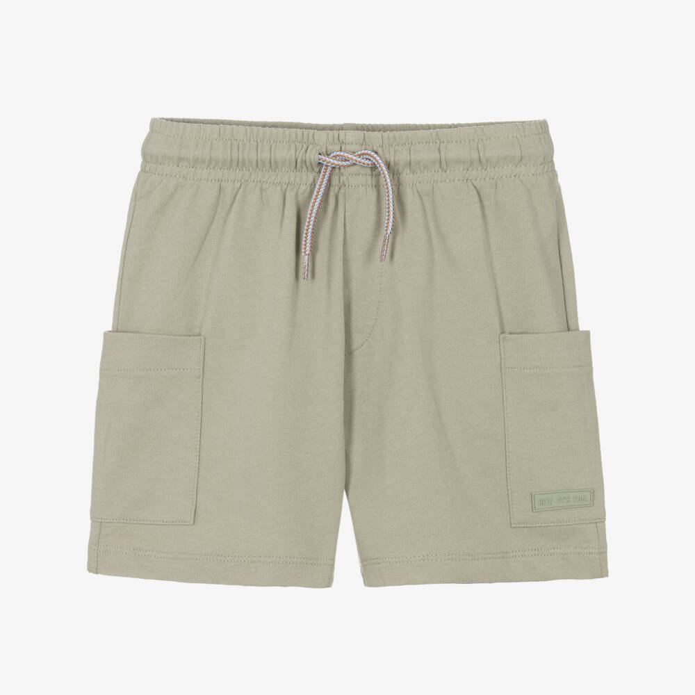 Mayoral-شورت بجيوب جانبية قطن جيرسي لون أخضر للأولاد | Childrensalon