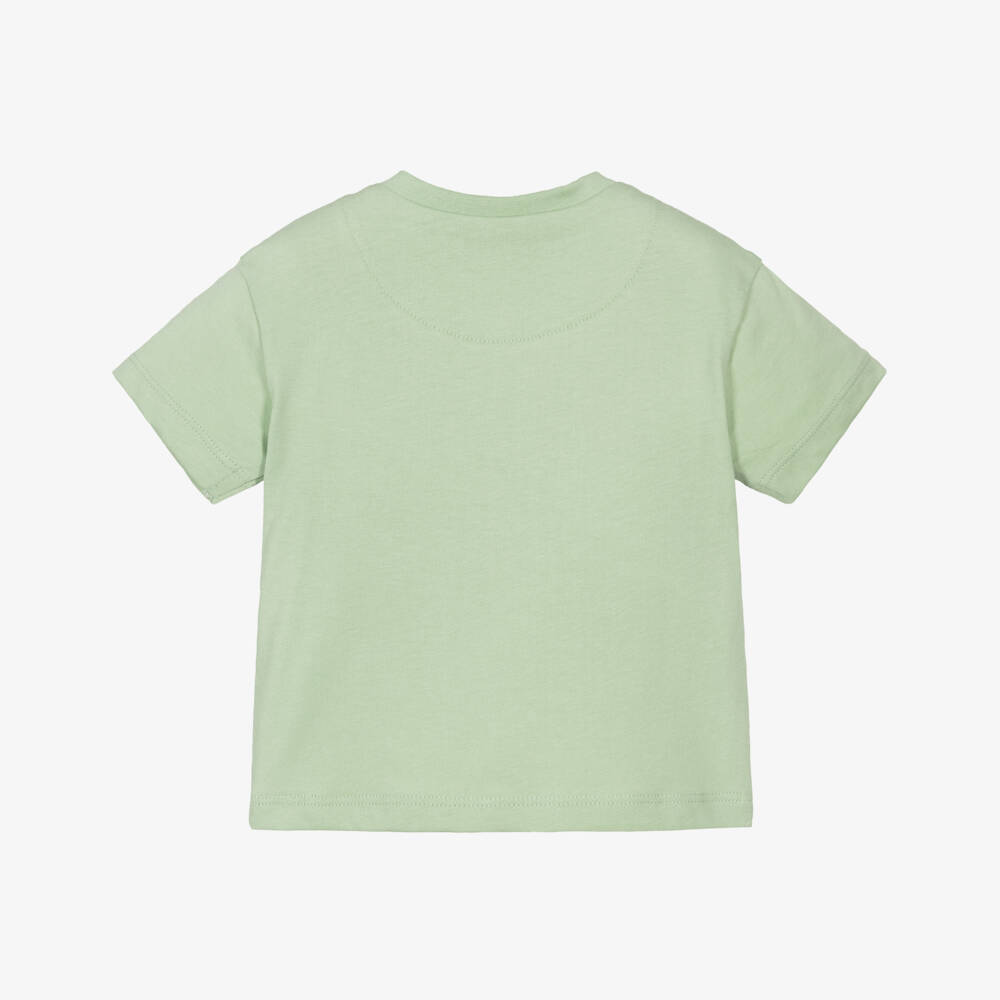 Mayoral-Boys Green Cotton Safari T-Shirt | Childrensalon