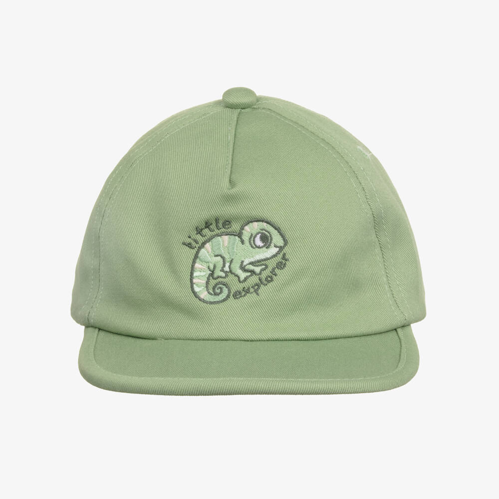 Mayoral-Boys Green Cotton Twill Chameleon Cap | Childrensalon