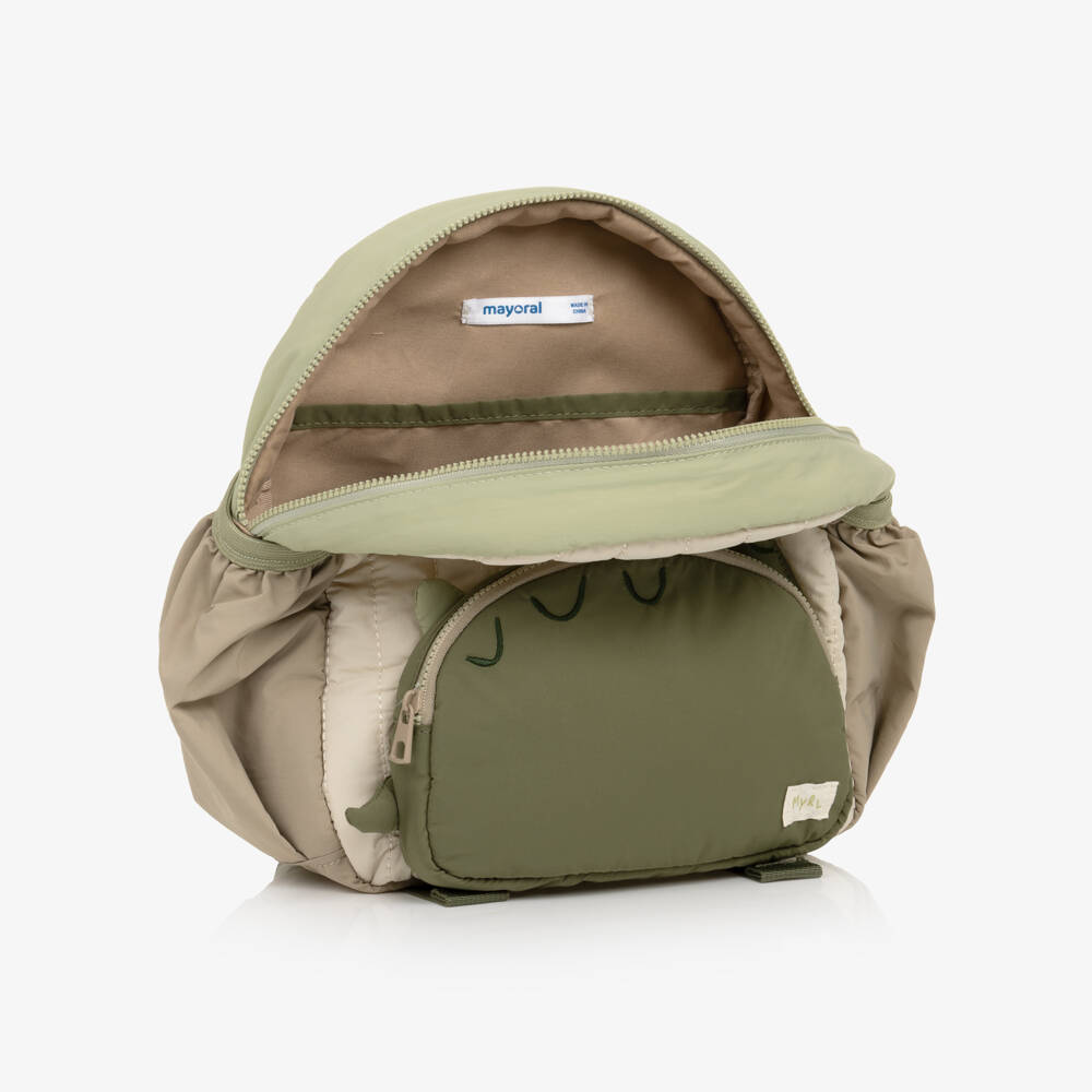 Mayoral-Boys Green Dinosaur Mini Backpack (26cm) | Childrensalon