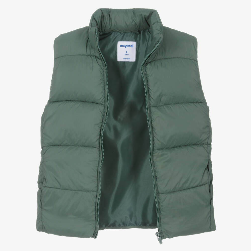 Mayoral-Брючный комплект синий с зелёным жилетом для мальчиков | Childrensalon