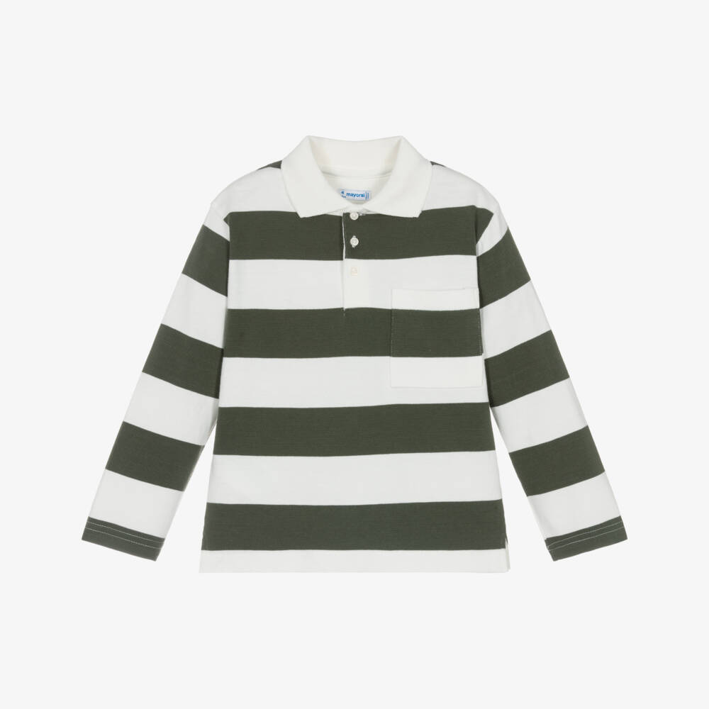 Mayoral Boy Striped Polo Shirt