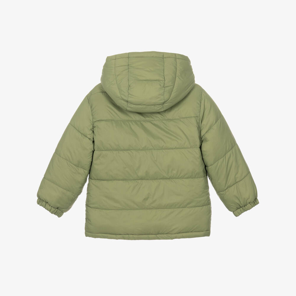 Mayoral-Boys Green Reversible Jacket with Dinosaur Print | Childrensalon
